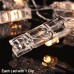 SanGlory 50 LED Photo Clips String Lights, 5m LED Clips Lights Warm White Battery Powered Fairy Lights LED for Hanging Photos Pictures Christmas Cards Artwork and Memos 