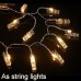 SanGlory 50 LED Photo Clips String Lights, 5m LED Clips Lights Warm White Battery Powered Fairy Lights LED for Hanging Photos Pictures Christmas Cards Artwork and Memos 