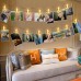 SanGlory 30 LED Photo Stars Clips String Lights, 3m LED Lights with 30 LED Star Clips Warm White Battery Powered Fairy Lights LED for Hanging Photos Pictures Christmas Cards Artwork and Memos 
