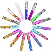 SanGlory 15 Stück Meerjungfrau Armbänder für Party, Farbe Reversible Charme Pailletten Slap Armband Magic Beruhigende Armbänder Bunt für Kinder Gastgeschenke, Mädchen, Geburtstagsgeschenke