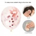 SanGlory 30 Stück Rose Gold Konfetti Ballons, Latex Luftballons Ø 30cm mit Rosa Folie Konfetti für Geburtstagsfeier Hochzeit Party und Festival Dekoration (30 Stück - Rosa)