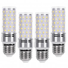 SanGlory E27 LED Mais Glühbirnen 12W, entspricht 100W Glühlampe Nicht dimmbar 6000K Kaltweiß E27 Maiskolben, 1350Lm Energiesparlampe Kleine Schraube Kerze Leuchtmittel (4er-Pack)