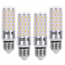 SanGlory E27 Maiskolben Led Lampe 12W E27 Led Mais Birne Warmweiß 3000K 1350LM Entspricht Glühbirnen 100W Nicht Dimmbar Energiesparlampe Kleine Schraube Kerze Leuchtmittel E27 (4er-Pack)