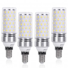 SanGlory E14 LED Mais Glühbirnen 12W, entspricht 100W Glühlampe Nicht dimmbar 6000K Kaltweiß E14 Maiskolben, 1350Lm Energiesparlampe Kleine Edison-Schraube Kerze Leuchtmittel (4er-Pack)