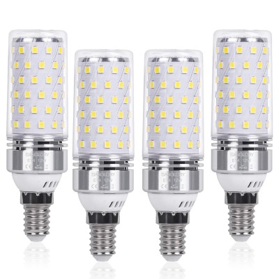 SanGlory E14 LED Mais Glühbirnen 12W, entspricht 100W Glühlampe Nicht dimmbar 6000K Kaltweiß E14 Maiskolben, 1350Lm Energiesparlampe Kleine Edison-Schraube Kerze Leuchtmittel (4er-Pack)