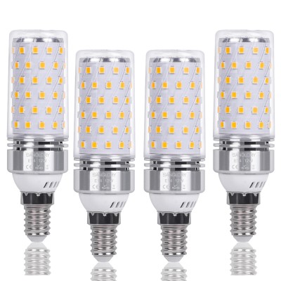 SanGlory E14 Maiskolben Led Lampe 12W E14 Led Mais Birne Warmweiß 3000K 1350LM Entspricht Glühbirnen 100W Nicht Dimmbar Energiesparlampe Kleine Schraube Kerze Leuchtmittel E14 (4er-Pack)