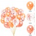 SanGlory 30 Stück Konfetti Luftballons Rosegold Transparente Pailletten Champagner Rose Latex Ballons für Geburtstagsfeier Hochzeit Party Valentinstag Dekorationen (Champagner Rose) 