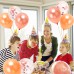 SanGlory 30 Stück Konfetti Luftballons Rosegold Transparente Pailletten Champagner Rose Latex Ballons für Geburtstagsfeier Hochzeit Party Valentinstag Dekorationen (Champagner Rose) 