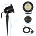 7W LED Strahler Kaltweiß mit Erdspieß, 2m Kabel mit Stecker, Led Garten Beleuchtung, Gartenleuchte, Gartenstrahler, Rasenstrahler, IP65 Wasserdicht, 800LM für Garten, Hof, Rasen 