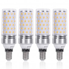 E14 Maiskolben Led Lampe 12W E14 Led Mais Birne Warmweiß 3000K 1350LM Entspricht Glühbirnen 100W Nicht Dimmbar Energiesparlampe Kleine Edison-Schraube Kerze Leuchtmittel E14 von SanGlory(4er-Pack)