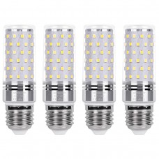 SanGlory E27 LED Mais Glühbirnen 12W, entspricht 100W Glühlampe Nicht dimmbar 6000K Kaltweiß E27 Maiskolben, 1350Lm Energiesparlampe Kleine Edison-Schraube Kerze Leuchtmittel (4er-Pack)