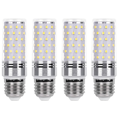 SanGlory E27 LED Mais Glühbirnen 12W, entspricht 100W Glühlampe Nicht dimmbar 6000K Kaltweiß E27 Maiskolben, 1350Lm Energiesparlampe Kleine Edison-Schraube Kerze Leuchtmittel (4er-Pack)