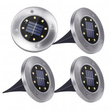 SanGlory Solar Bodenleuchten Aussen Solarleuchte Garten Solarleuchten Bodenleuchte Außen Led Solar Gartenleuchte Weiss Solarlampen Wasserdichte Bodenstrahler Licht Terrassen Beleuchtung Außen 4Stück