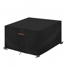 SanGlory Abdeckung Gartenmöbel Wasserdicht 600D Oxford Gewebe UV50+, Gartentische Abdeckhaube Winddicht, Abdeckplane Schutzhülle Schwerlast für Gartentische, Sitzgruppe und Möbelsets (135x135x75cm)