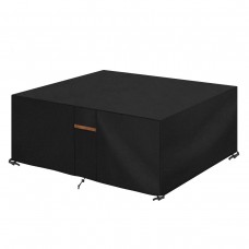 SanGlory Abdeckung Gartenmöbel Wasserdicht 600D Oxford Gewebe UV50+, Gartentische Abdeckhaube Winddicht, Abdeckplane Schutzhülle Schwerlast für Gartentische, Sitzgruppe und Möbelsets (200x160x70cm)