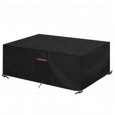 SanGlory Gartenmöbel Abdeckung wasserdichte 600D Oxford Gewebe, Rechteckig Schutzhülle für Gartentisch Winddicht Anti-UV Abdeckhaube für Tisch und Stühle,Sitzgruppe Abdeckplane (185x120x70cm)