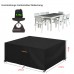 SanGlory Abdeckung Gartenmöbel Wasserdicht 600D Oxford Gewebe UV50+, Gartentische Abdeckhaube Winddicht, Abdeckplane Schutzhülle Schwerlast für Gartentische, Sitzgruppe und Möbelsets (250x210x90cm)