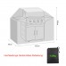 SanGlory Grill Abdeckhaube Wasserdicht Reißfest 600D Oxford Gewebe, Grillabdeckung BBQ Schutzhülle Haube Grill Abdeckplane für Brinkmann, Char Broil, Holland und Jenn Air (105x49x102cm)