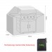 SanGlory Grill Abdeckhaube Wasserdicht Reißfest 600D Oxford Gewebe, Grillabdeckung BBQ Schutzhülle Haube Grill Abdeckplane für Brinkmann, Char Broil, Holland und Jenn Air (147x61x122cm)