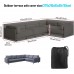 SanGlory Gartenmöbel Abdeckung für L-Form Sofas (Linke Lang-Rechte Kurz) Ecksofa Abdeckplane mit Belüftungsöffnungen, Wasserdicht Lounge Abdeckung Loungemöbel Abdeckhaube 270x210x85x65/90cm