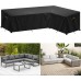SanGlory Gartenmöbel Abdeckung für L-Form Sofas (Linke Lang-Rechte Kurz) Ecksofa Abdeckplane mit Belüftungsöffnungen, Wasserdicht Lounge Abdeckung Loungemöbel Abdeckhaube 270x210x85x65/90cm