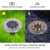 Solarleuchten Garten, SanGlory 4 Stück 8 LED Solar Bodenleuchte Edelstahl Außenleuchte Wasserdicht Bodenstrahler Licht Aussen Garten Landschaft Beleuchtung für Yard Auffahrt Rasen Pathway,Warmweiß