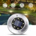 Solarleuchten Garten, SanGlory 4 Stück 8 LED Solar Bodenleuchte Edelstahl Außenleuchte Wasserdicht Bodenstrahler Licht Aussen Garten Landschaft Beleuchtung für Yard Auffahrt Rasen Pathway,Warmweiß